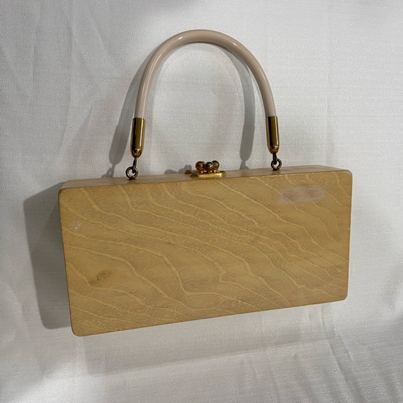 Vintage 1960's Enid Collins 'Night Owl' Wood Box Bag - Picture 9 of 11